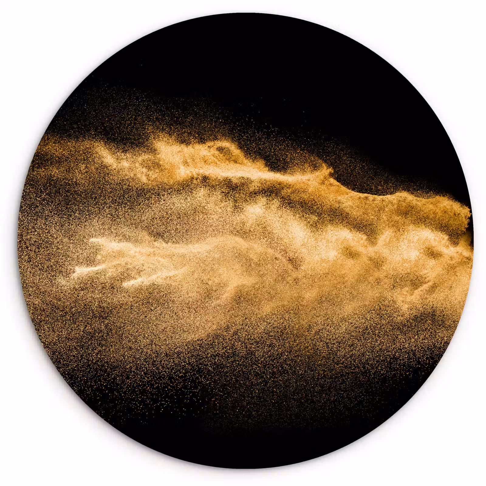 Muurcirkel - Zand - Goud - Zwart - Luxe - Kunst — 1