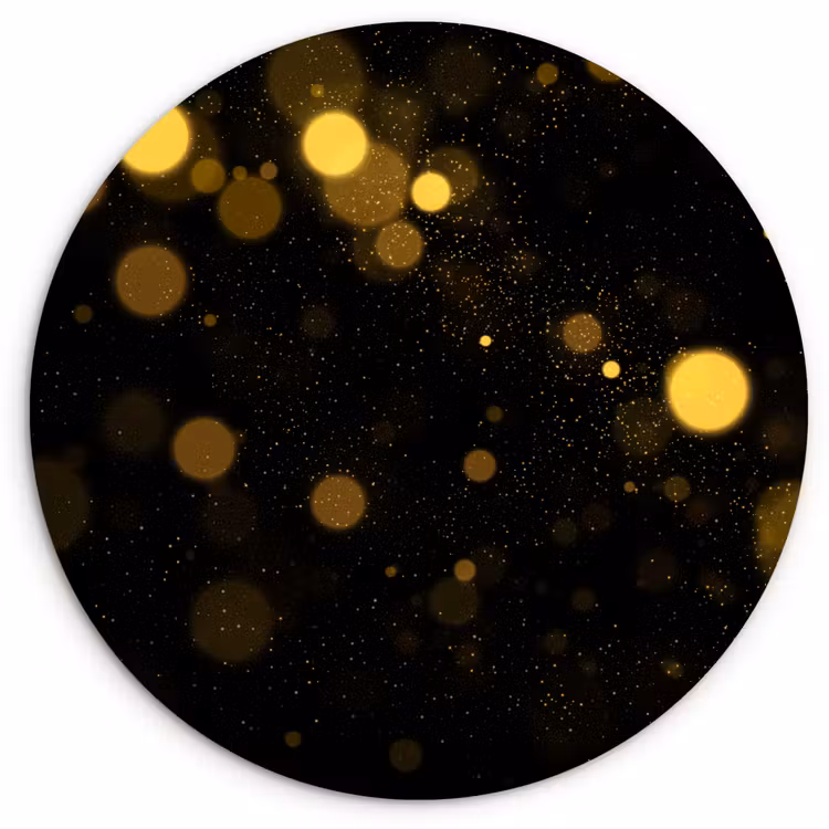 Muurcirkel - Goud - Abstract - Luxe - Zwart — 1
