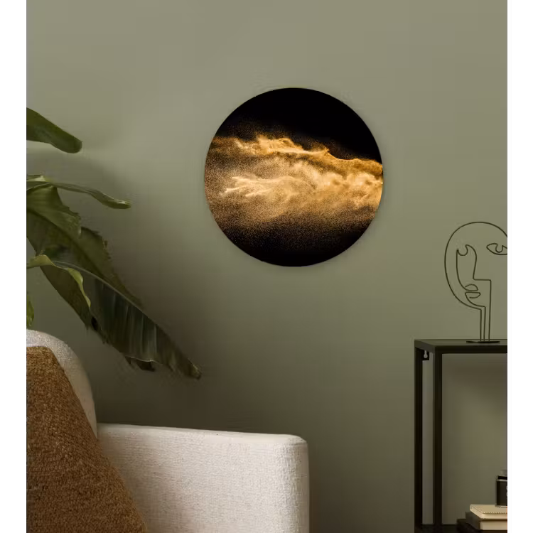 Muurcirkel - Zand - Goud - Zwart - Luxe - Kunst — 3