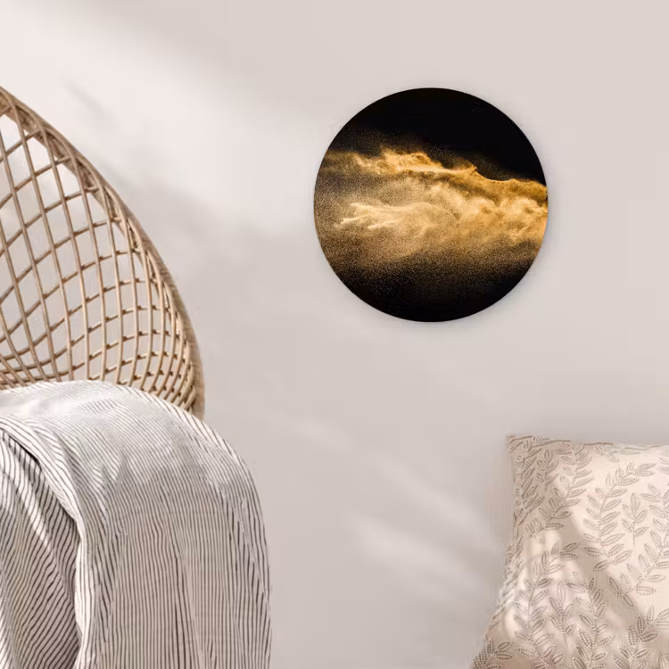 Muurcirkel - Zand - Goud - Zwart - Luxe - Kunst — 5