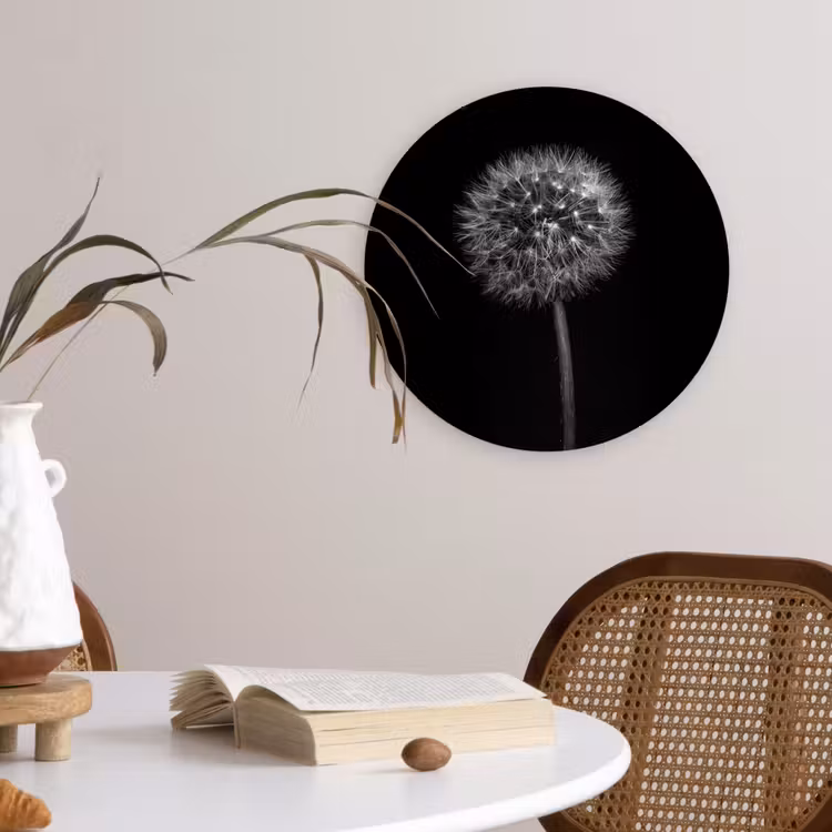 Muurcirkel - Paardenbloem - Zwart - Bloemen - Botanisch — 4