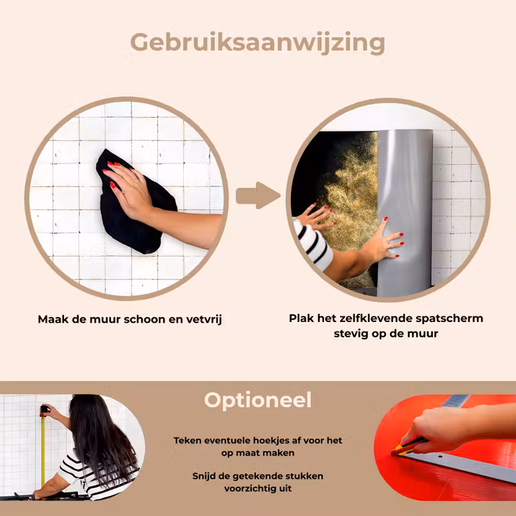 Spatscherm keuken - Goud poeder op een zwarte achtergrond — 8