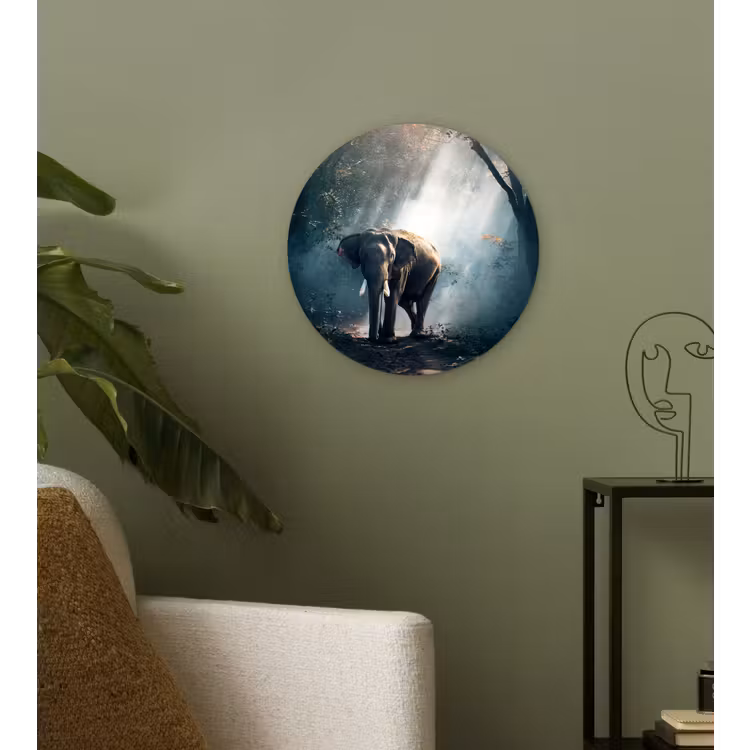 Muurcirkel - Olifant - Dieren - Licht - Bos - Natuur - Wilde dieren — 3