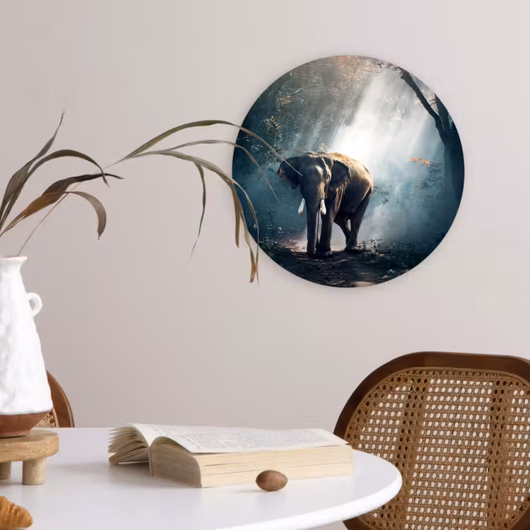 Muurcirkel - Olifant - Dieren - Licht - Bos - Natuur - Wilde dieren — 4