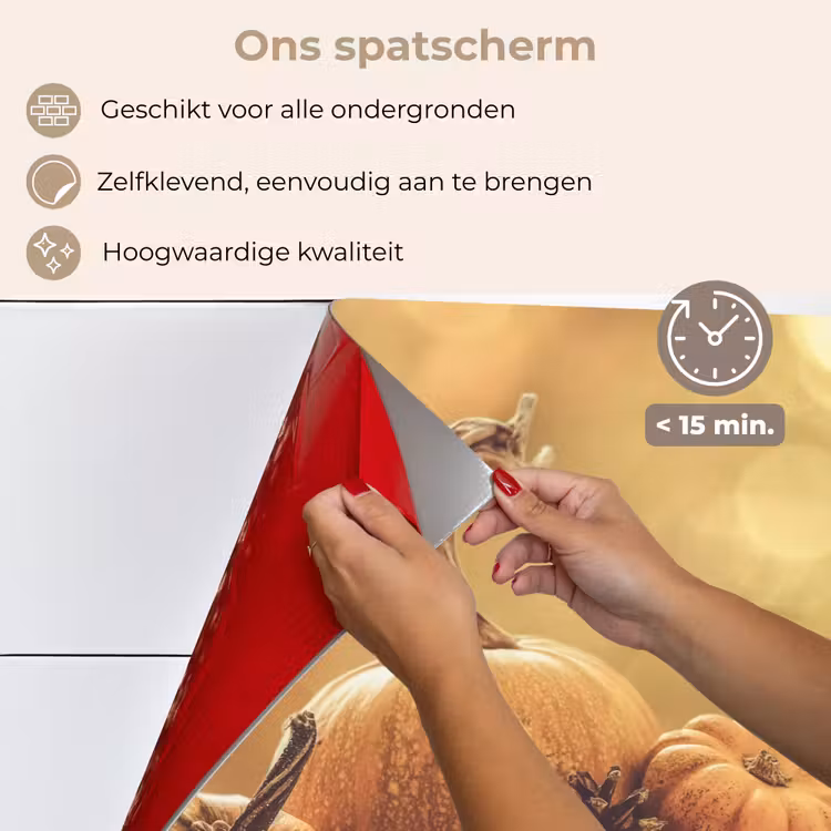Spatscherm keuken - Pompoen - Herfst - Dennenappel - Fruit - Appel — 4