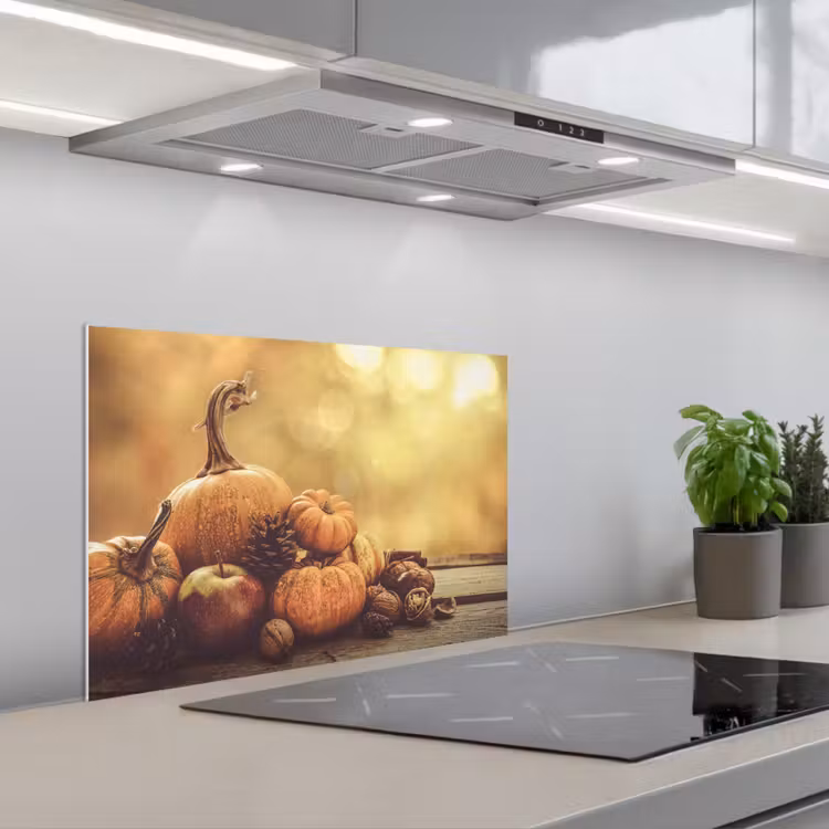 Spatscherm keuken - Pompoen - Herfst - Dennenappel - Fruit - Appel — 5