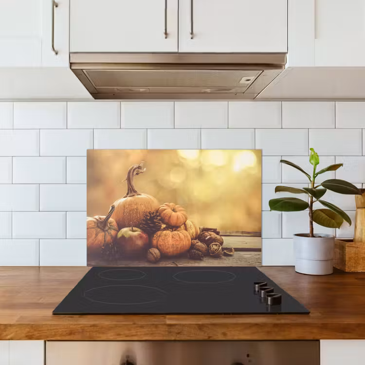 Spatscherm keuken - Pompoen - Herfst - Dennenappel - Fruit - Appel — 6