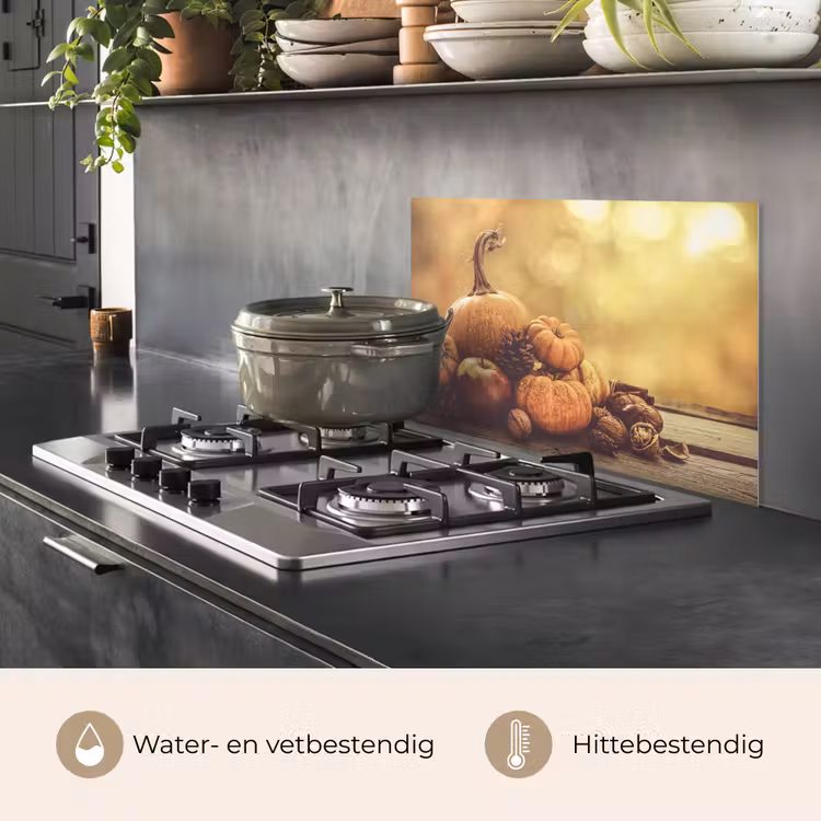 Spatscherm keuken - Pompoen - Herfst - Dennenappel - Fruit - Appel — 7
