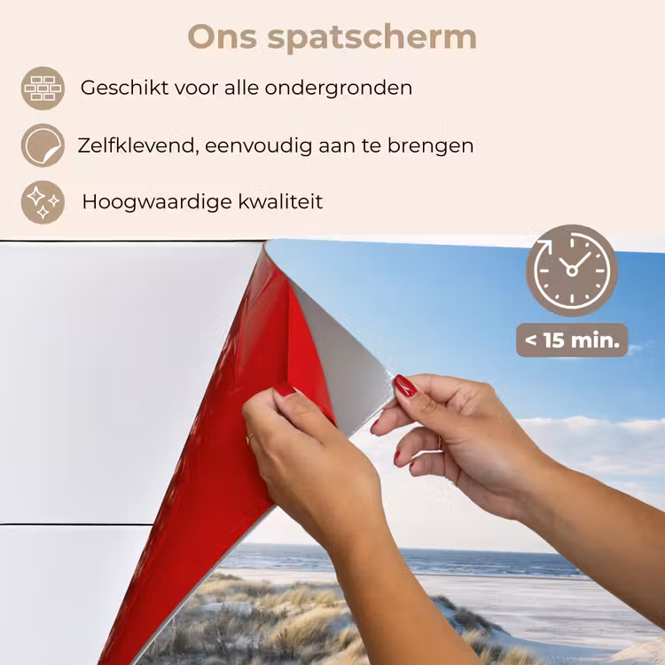 Spatscherm keuken - Duin - Meeuw - Strand - Zee - Zon — 4