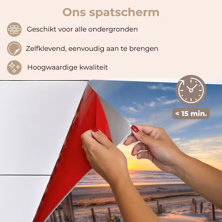 Spatscherm keuken - Strand - Zee - Duin - Zonsondergang - Landschap — 4