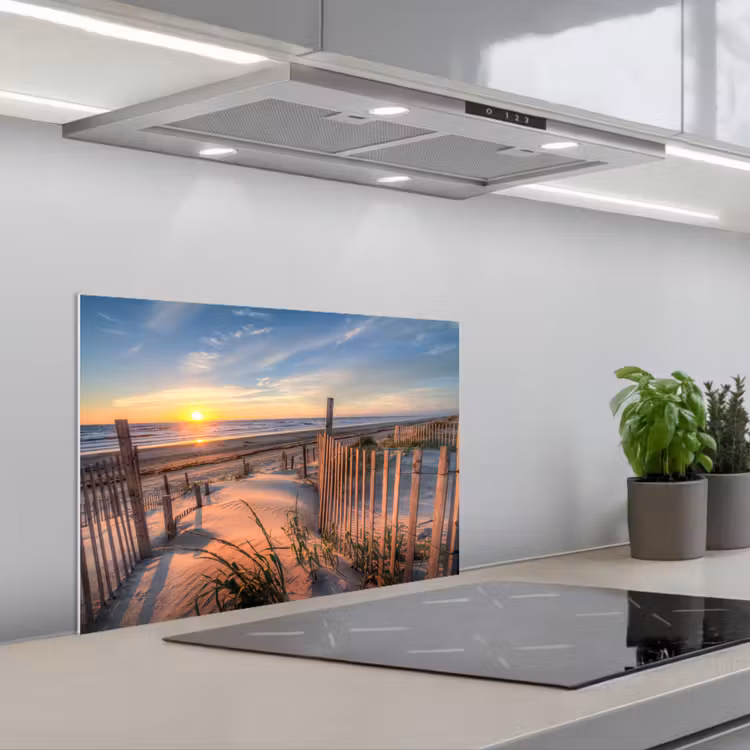 Spatscherm keuken - Strand - Zee - Duin - Zonsondergang - Landschap — 5