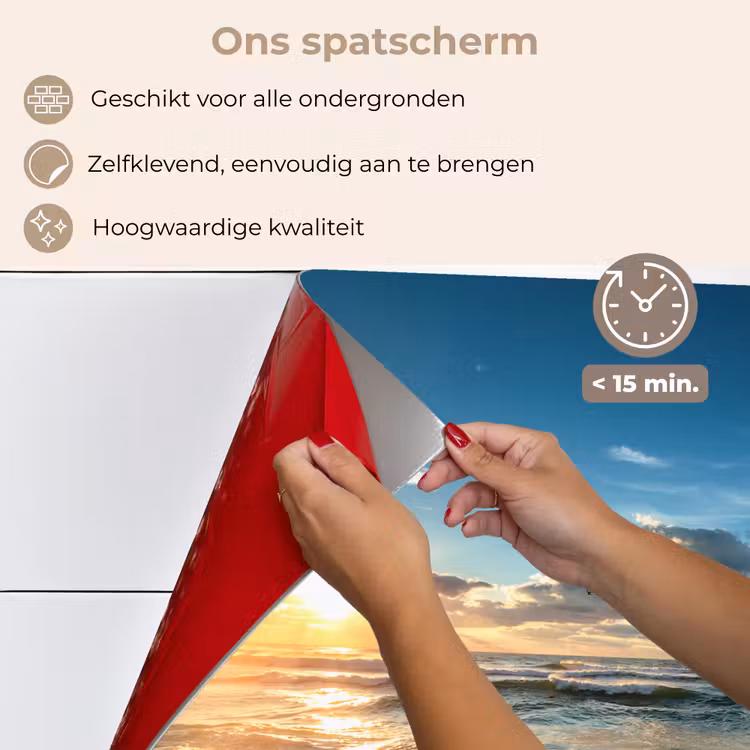 Spatscherm keuken - Strand - Zee - Zonsondergang — 4