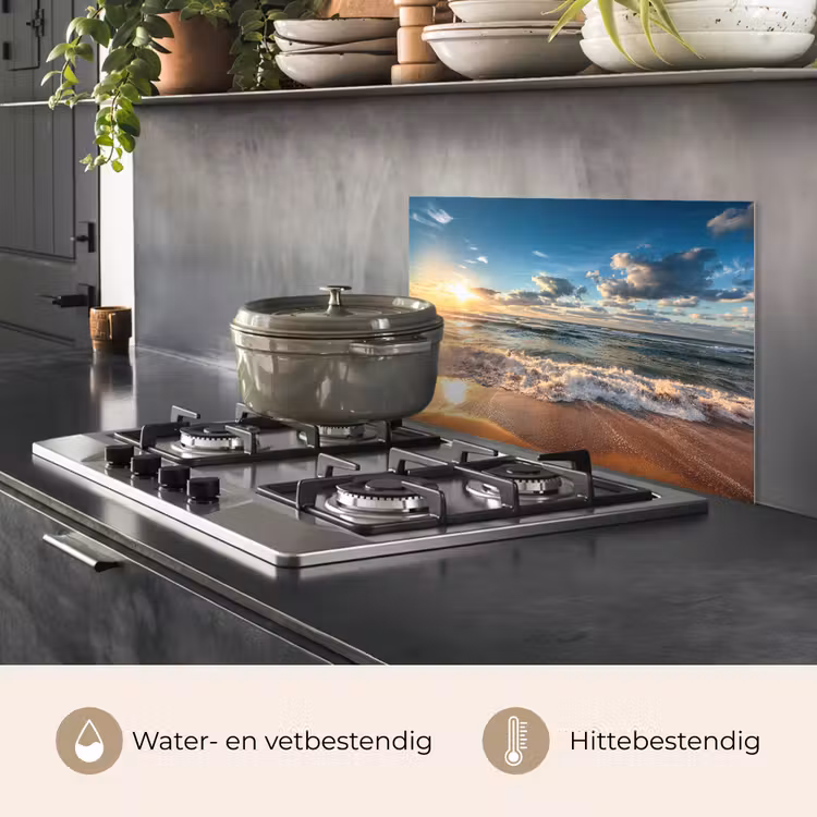 Spatscherm keuken - Strand - Zee - Zonsondergang — 7