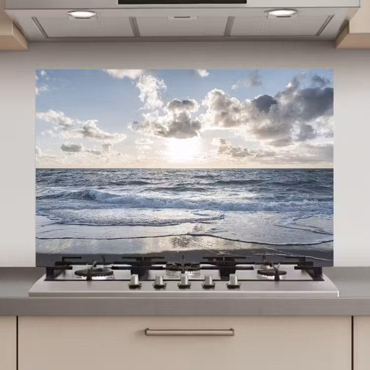 Spatscherm keuken - Zee - Wolken - Duitsland — 1
