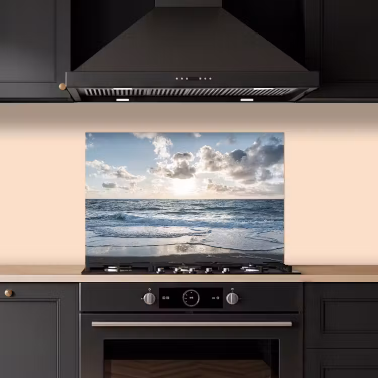 Spatscherm keuken - Zee - Wolken - Duitsland — 2