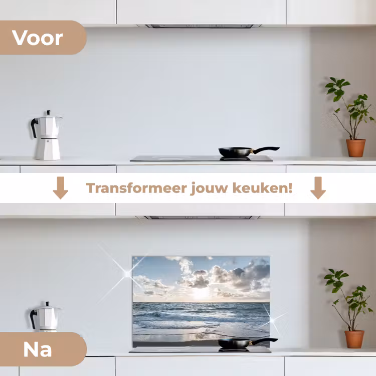 Spatscherm keuken - Zee - Wolken - Duitsland — 3