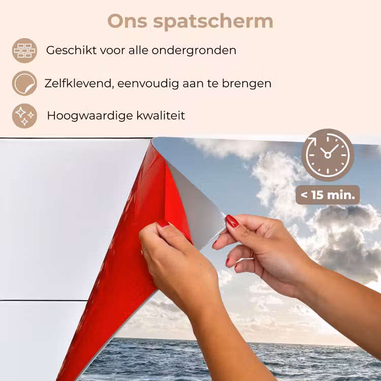 Spatscherm keuken - Zee - Wolken - Duitsland — 4