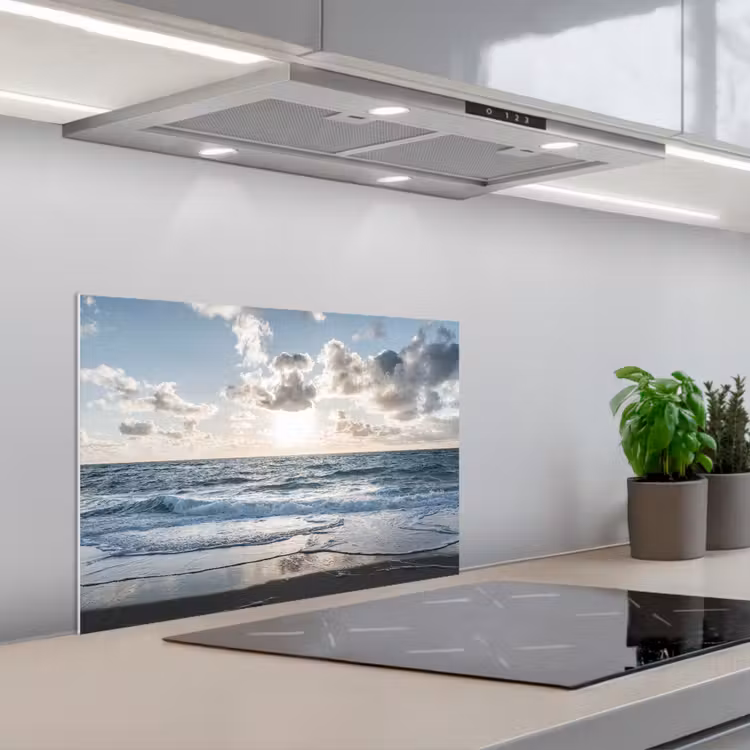 Spatscherm keuken - Zee - Wolken - Duitsland — 5