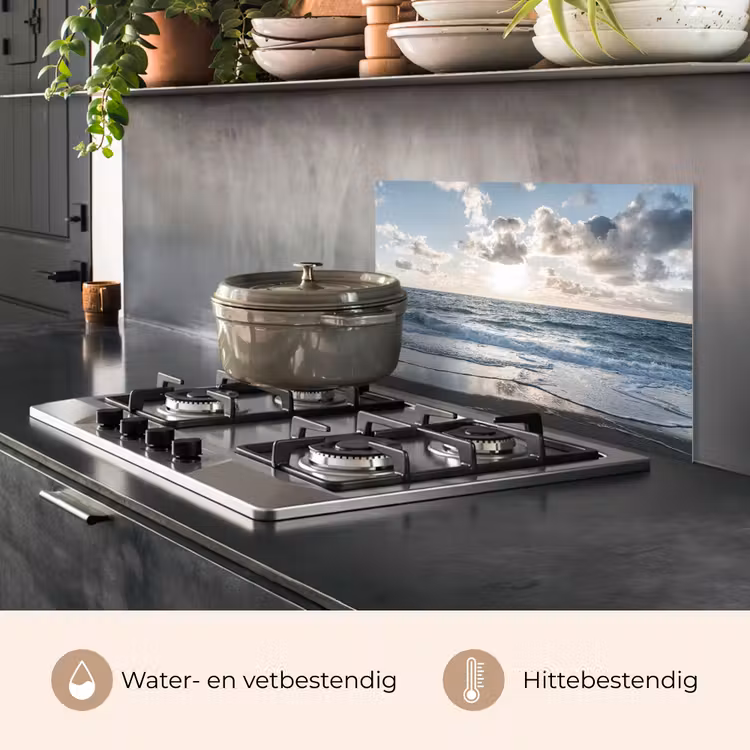 Spatscherm keuken - Zee - Wolken - Duitsland — 7