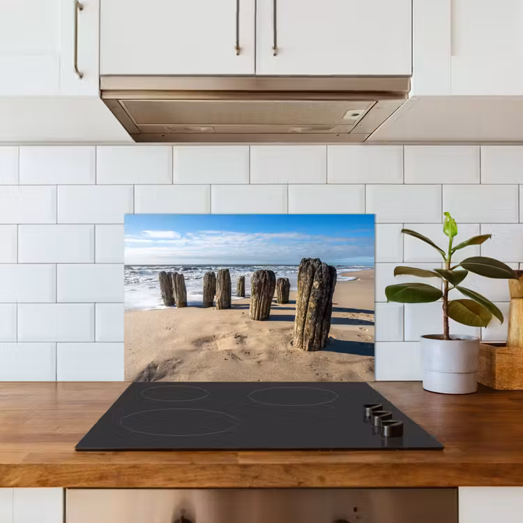 Spatscherm keuken - Zand - Strand - Paal - Water - Zomer — 6