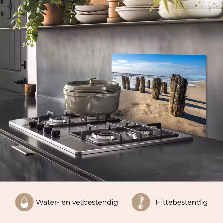 Spatscherm keuken - Zand - Strand - Paal - Water - Zomer — 7