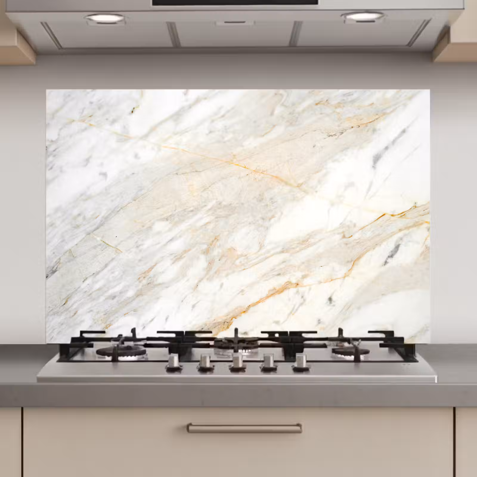 Spatscherm keuken - Zwart-wit foto van marmer — 1
