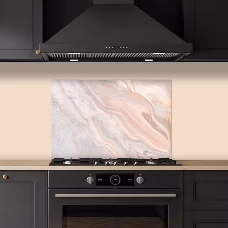 Spatscherm keuken - Marmer - Patroon - Pastel - Abstract - Marmerlook - Luxe — 2