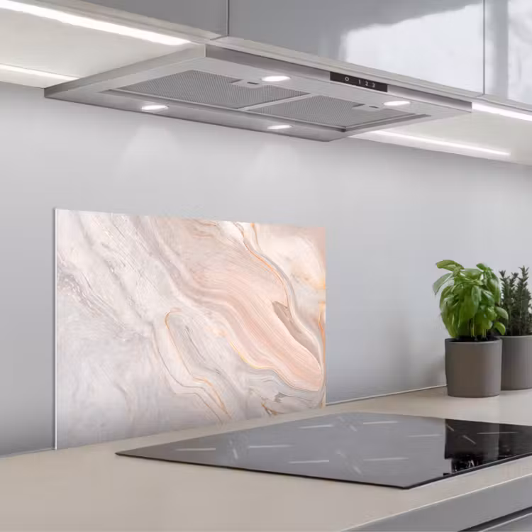 Spatscherm keuken - Marmer - Patroon - Pastel - Abstract - Marmerlook - Luxe — 5