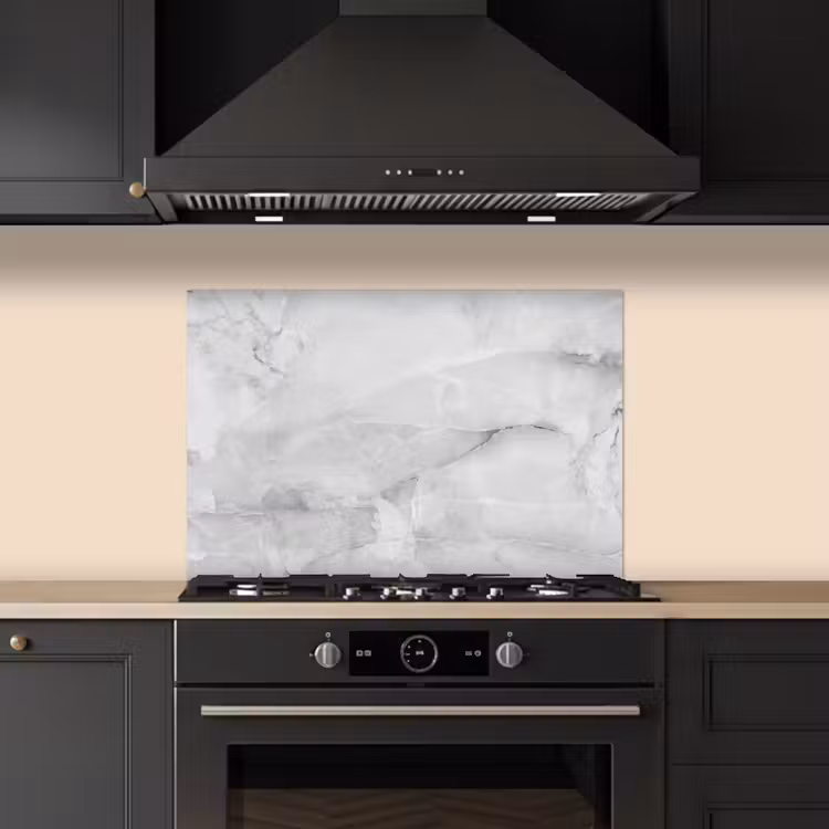 Spatscherm keuken - Marmer - Steen - Wit - Grijs - Marmerlook — 2
