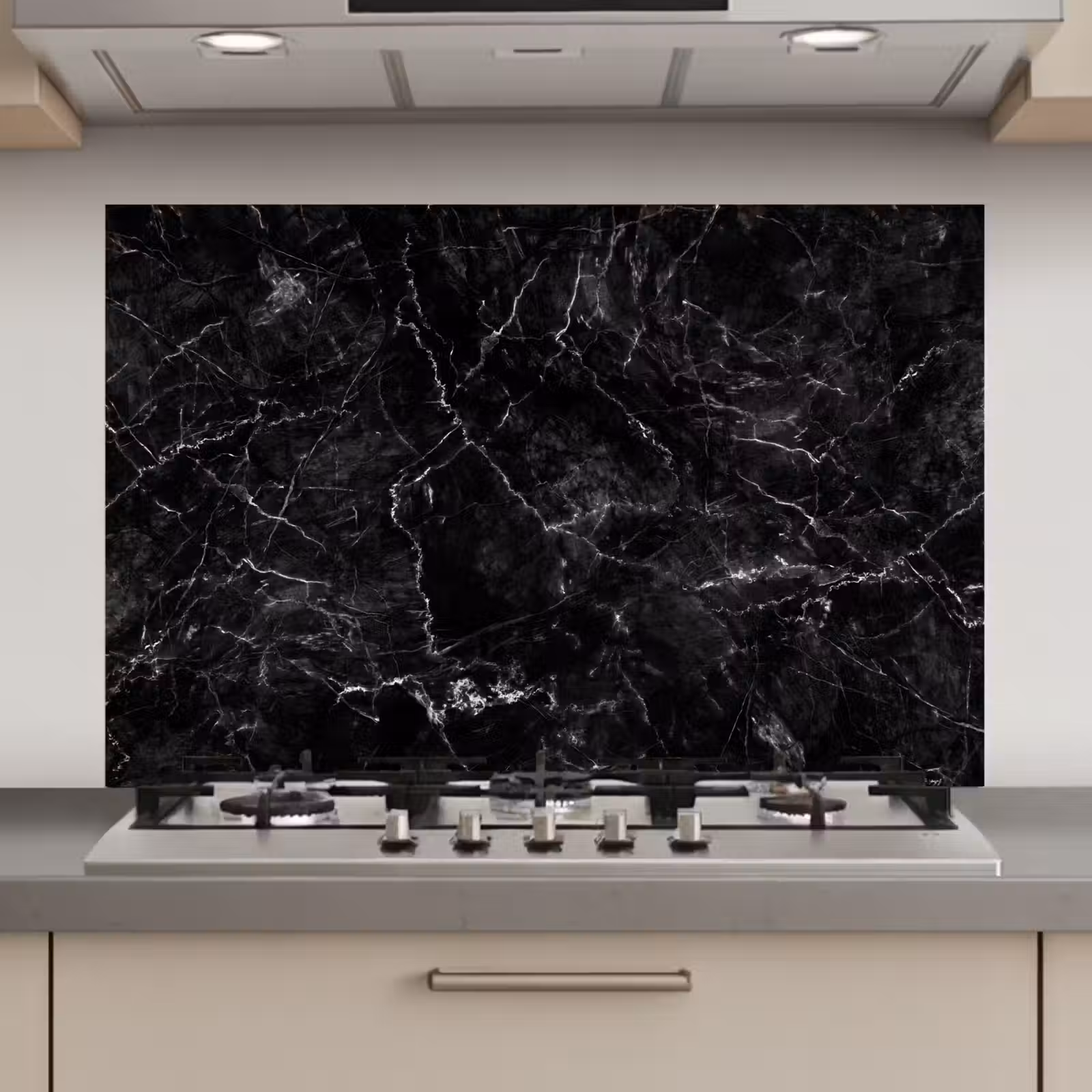 Spatscherm keuken - Marmer - Keramiek - Lijn — 1