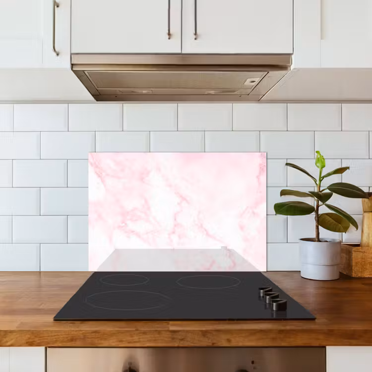 Spatscherm keuken - Marmer - Wit - Roze - Chic - Marmerlook — 6