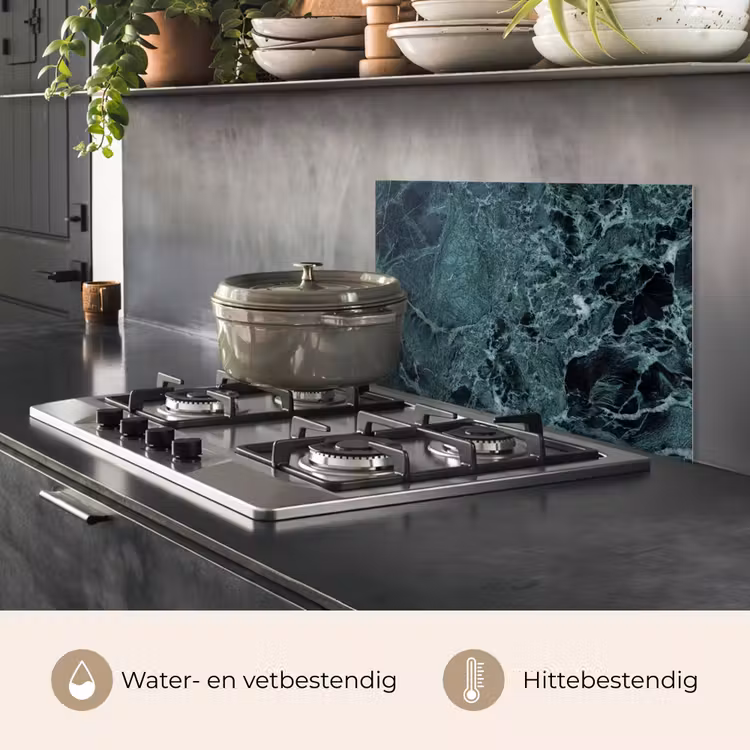Spatscherm keuken - Marmer - Steen - Textuur - Marmerlook - Design — 7