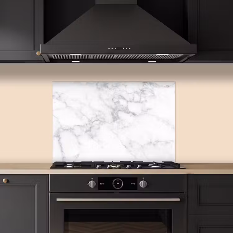 Spatscherm keuken - Marmer - Wit - Grijs - Luxe - Marmerlook - Steen — 2