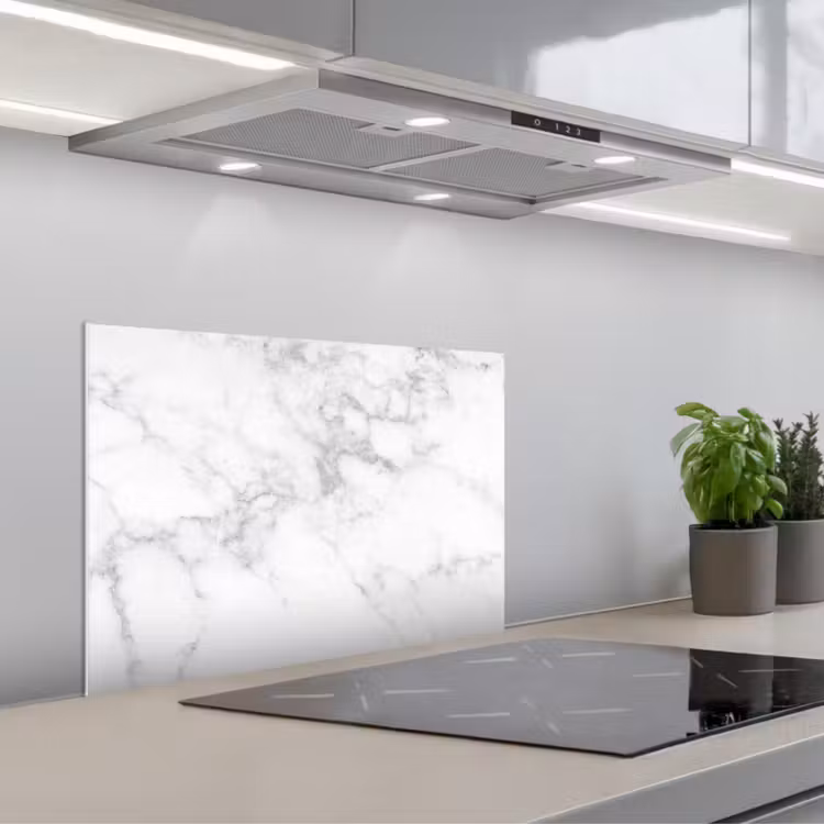 Spatscherm keuken - Marmer - Wit - Grijs - Luxe - Marmerlook - Steen — 5
