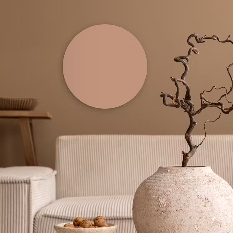 Muurcirkel - Beige - Kleur - Roze — 2