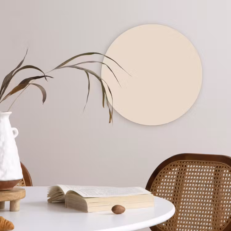 Muurcirkel - Beige - Effen kleur — 4