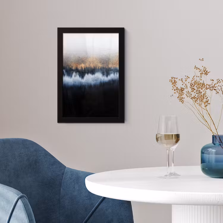 Poster met lijst - Abstract - Goud - Luxe - Blauw — 4