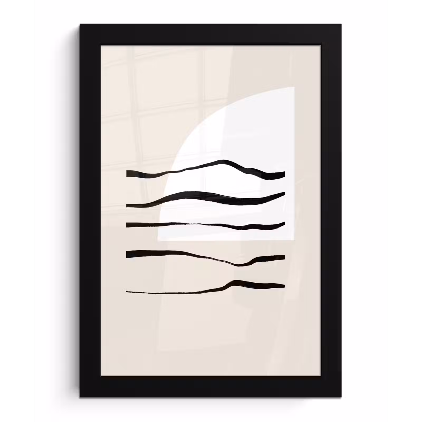 Poster met lijst - Abstract - Lijn - Pastel — 1