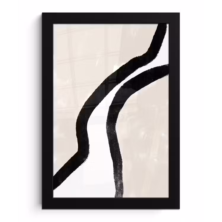 Poster met lijst - Abstract - Lijn - Design - Pastel — 1