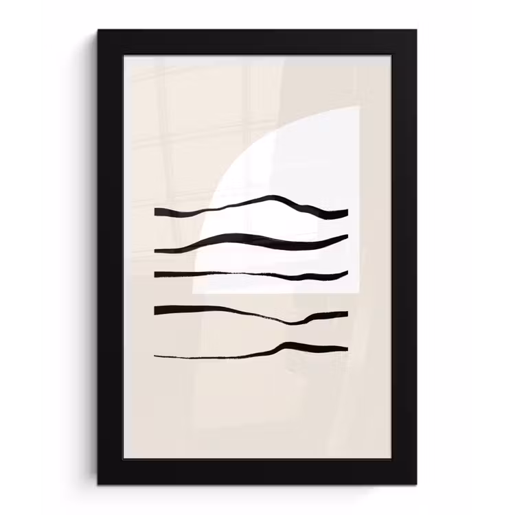 Poster met lijst - Abstract - Lijn - Pastel — 1