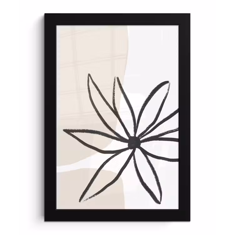 Poster met lijst - Bloemen - Minimalisme - Pastel — 1