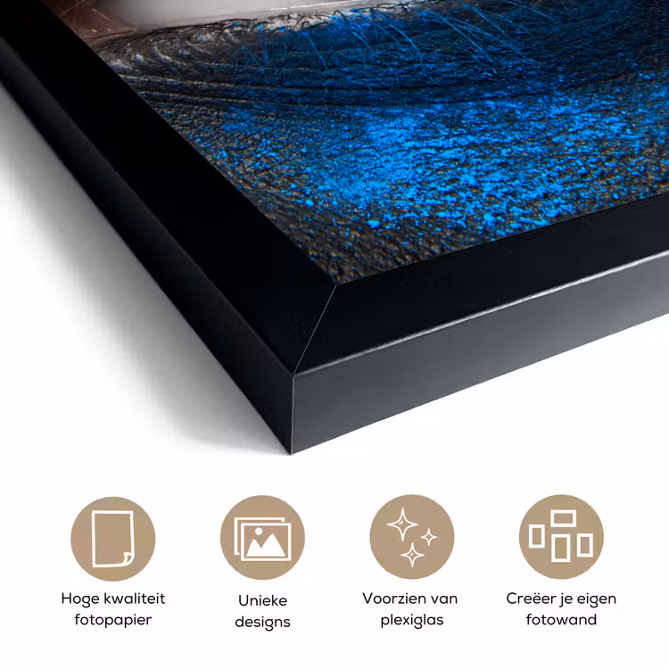 Poster met lijst - Vrouw - Ogen - Make up - Luxe - Goud — 6