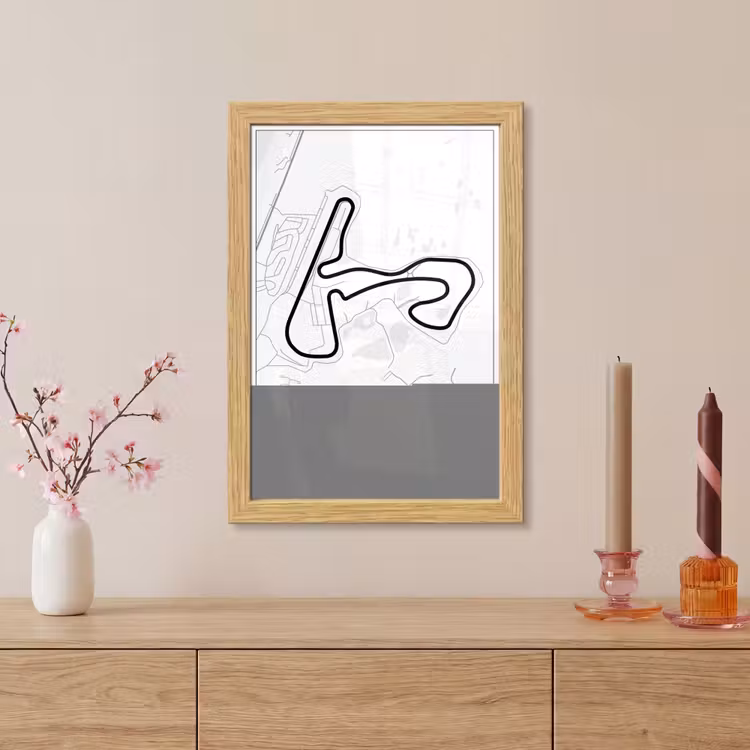 Poster met lijst - Formule 1 - Circuit Zandvoort - Racebaan - Nederland - Circuit - Wit — 5