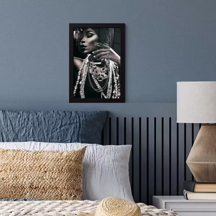 Poster met lijst - Sieraden - Vrouw - Ring - Zwart - Wit - Luxe — 3