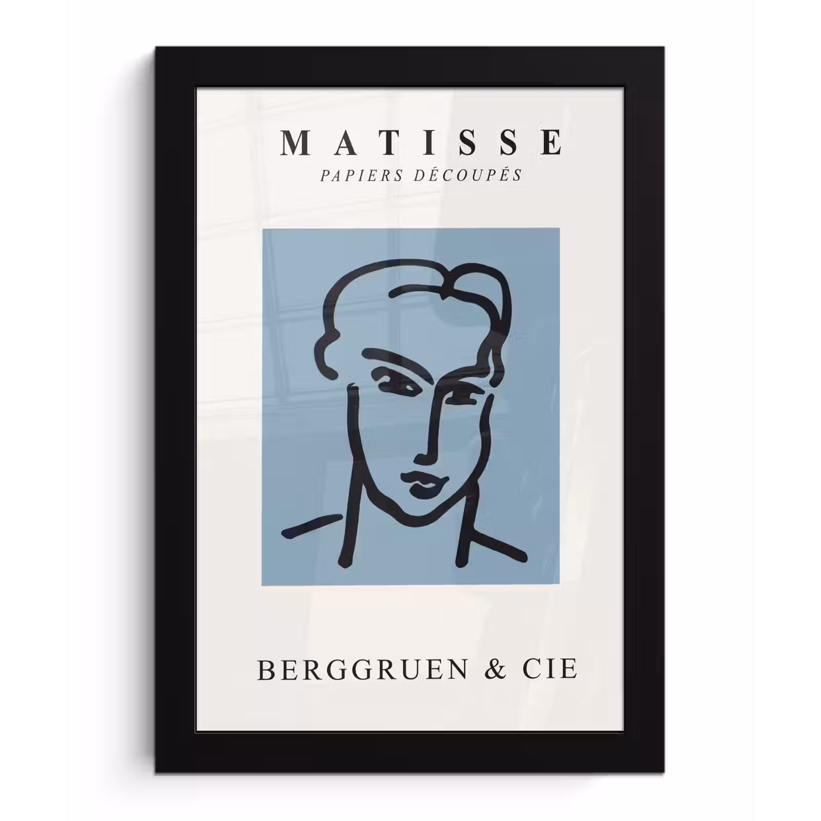 Poster met lijst - Portret - Man - Blauw - Kunst - Henri Matisse — 1