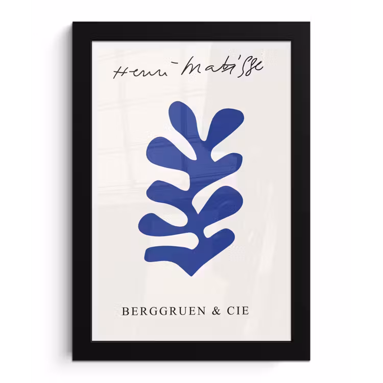 Poster met lijst - Abstract - Blauw - Kunst - Matisse — 1