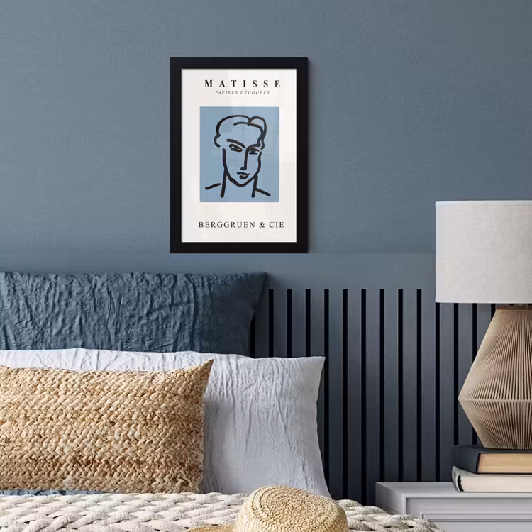 Poster met lijst - Portret - Man - Blauw - Kunst - Henri Matisse — 3