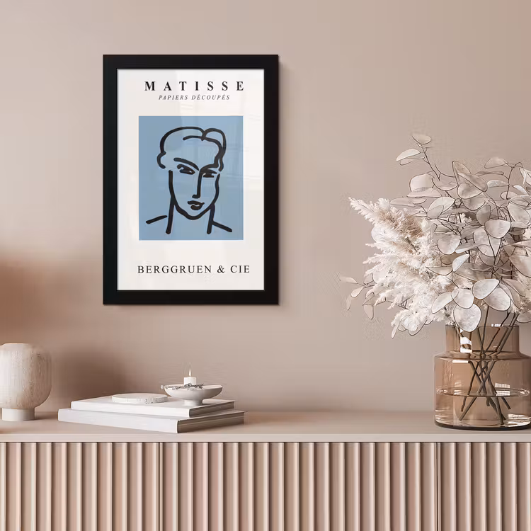 Poster met lijst - Portret - Man - Blauw - Kunst - Henri Matisse — 5