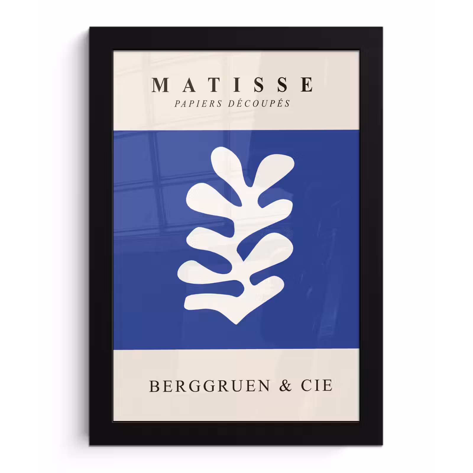 Poster met lijst - Blauw - Vormen - Abstract - Henri Matisse — 1