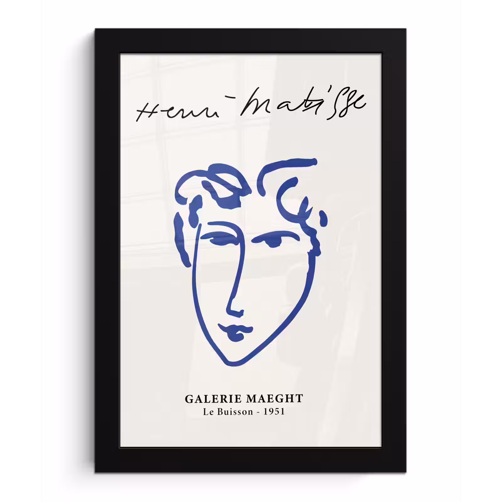 Poster met lijst - Henri Matisse - Oude meesters - Portret - Blauw — 1